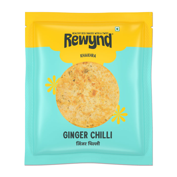 Rewynd Ginger Chilli Khakhra - Pack of 3 (3 x 200gm)