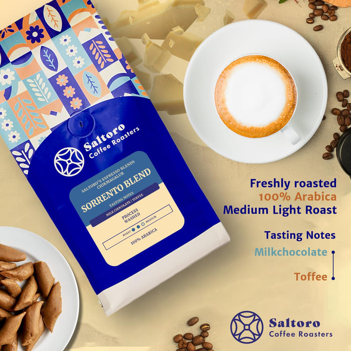 Sorrento Blend - Whole Beans -  Medium Roast Premium Coffee - 100% Arabica