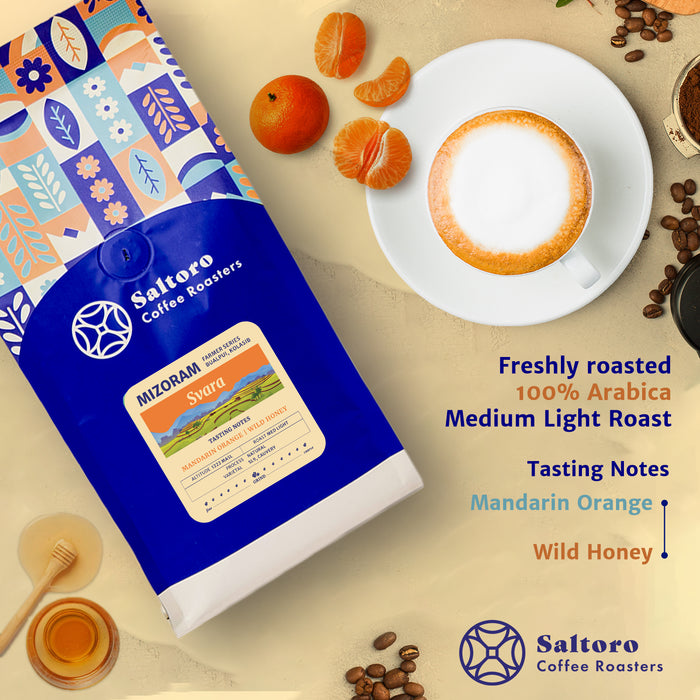 Svara - Whole Beans -  Medium Light Roast Premium Coffee - 100% Arabica