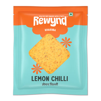 Rewynd Lemon Chilli Khakhra - Pack of 10 (10 x 40gm)