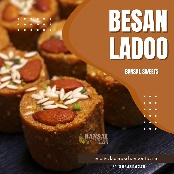 Besan Pinni (Besan Ladoo) - Bansal Sweets, Amritsar