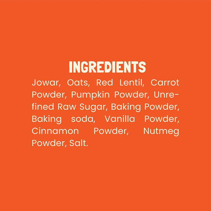 Classic Carrot Pumpkin - Millet Pancakes & Waffle Mix - No Maida, No Preservatives, Gluten Free, Vegan (150gm each)