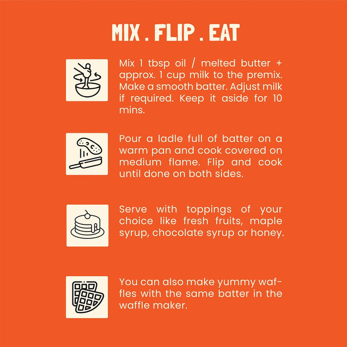 Classic Carrot Pumpkin - Millet Pancakes & Waffle Mix - No Maida, No Preservatives, Gluten Free, Vegan (150gm each)