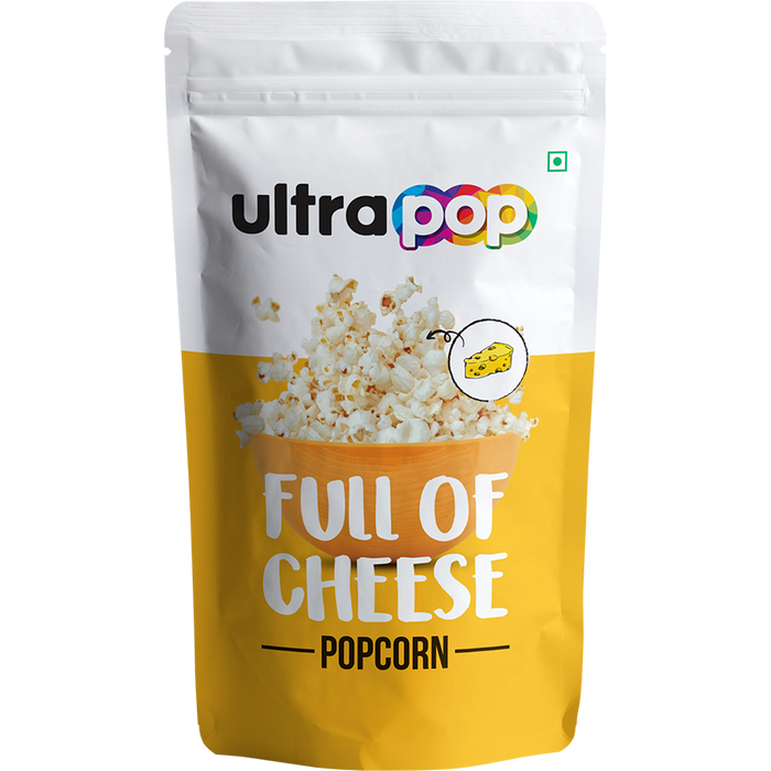 Ultrapop Flavored Ready to Eat Popped 4 Peri Peri and 4 Cheese Popcorn, 35 g Each - Pack of 8