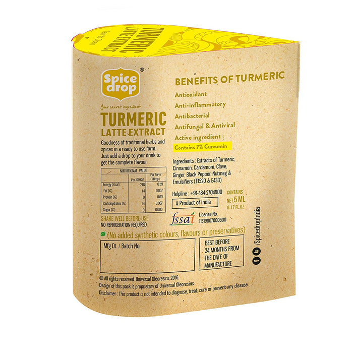 Spice Drop Herb Brews Turmeric Latte Extract for Immunity