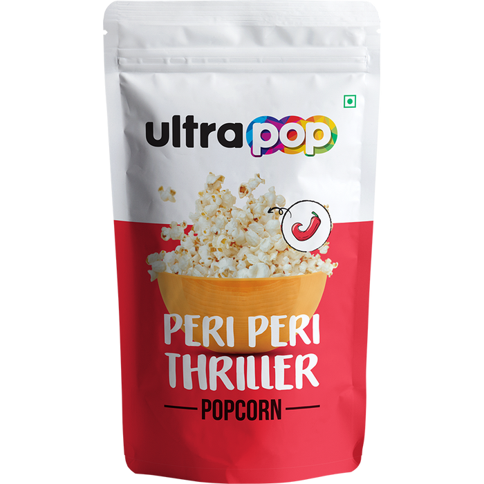 Ultrapop Flavored Ready to Eat Popped 3 Peri Peri, 3 Cheese and 3 Salted Popcorn - Pack of 9
