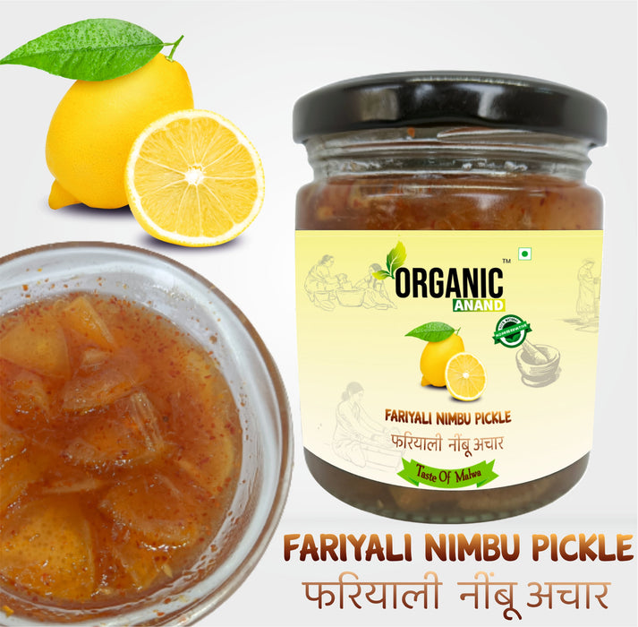 Fariyali Lemon Pickle (Khatta Mitha Nimbu ka Achaar)