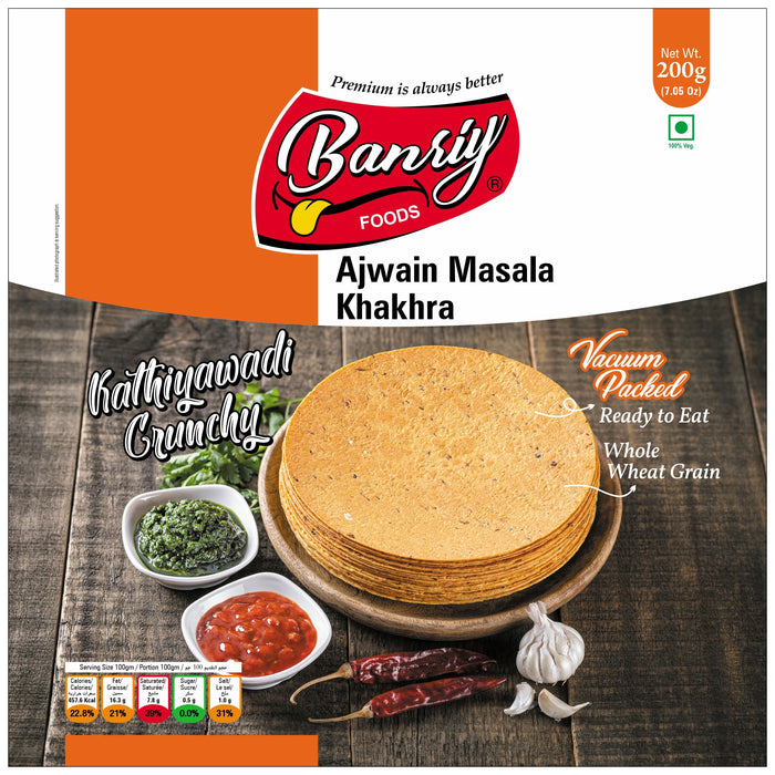 Crunchy Ajwain Masala Khakhra