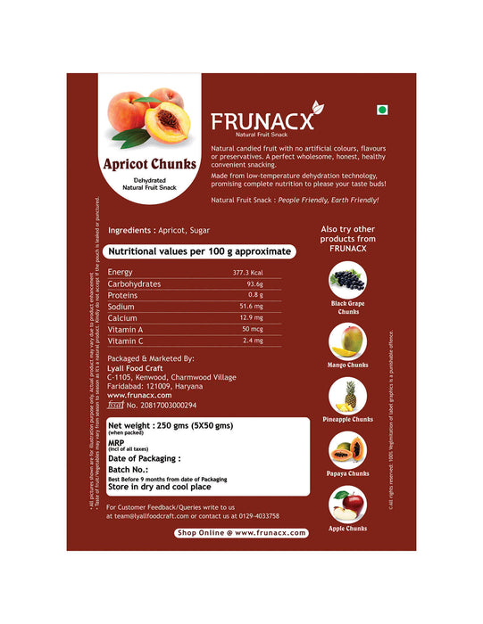 Apricot Chunks (Pack of 5*50Gms)