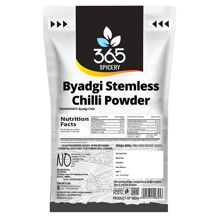 Byadgi Stemless Chilli Powder