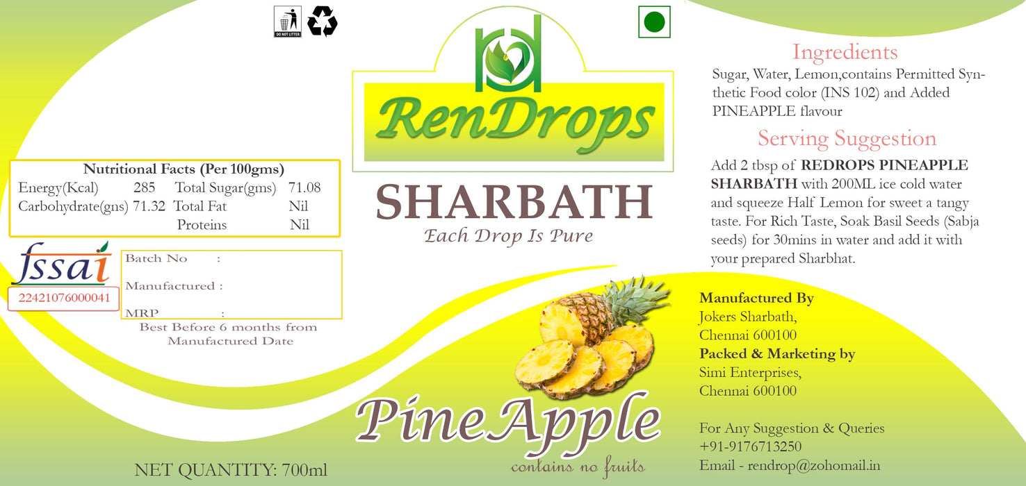 Pineapple Sharbath