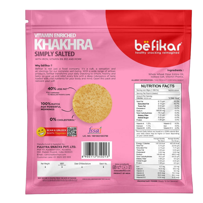 Befikar Khakhra - Simply Salted