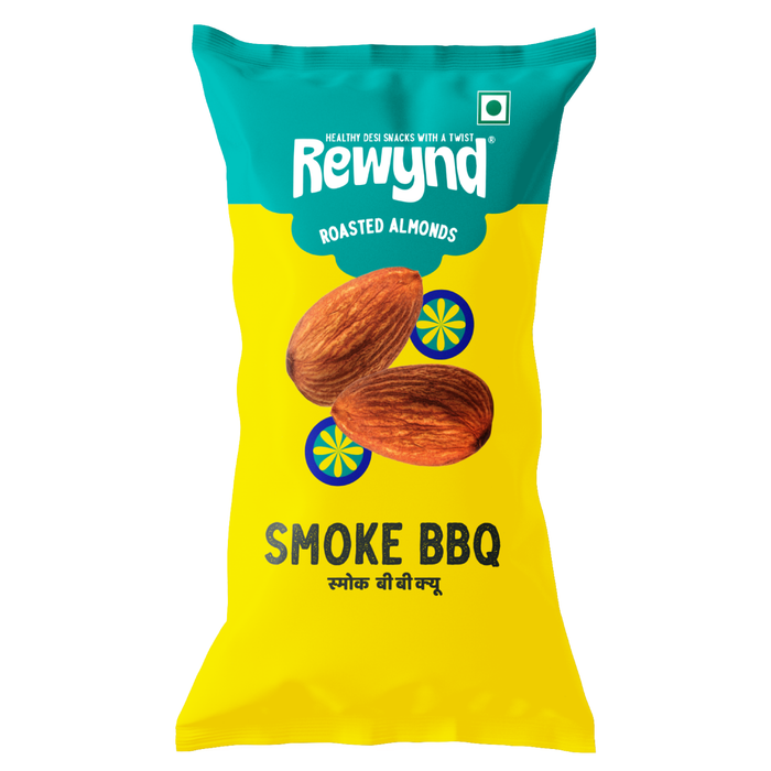 Rewynd smoke BBQ almond  - Pack of 4 (4 x 35gm)