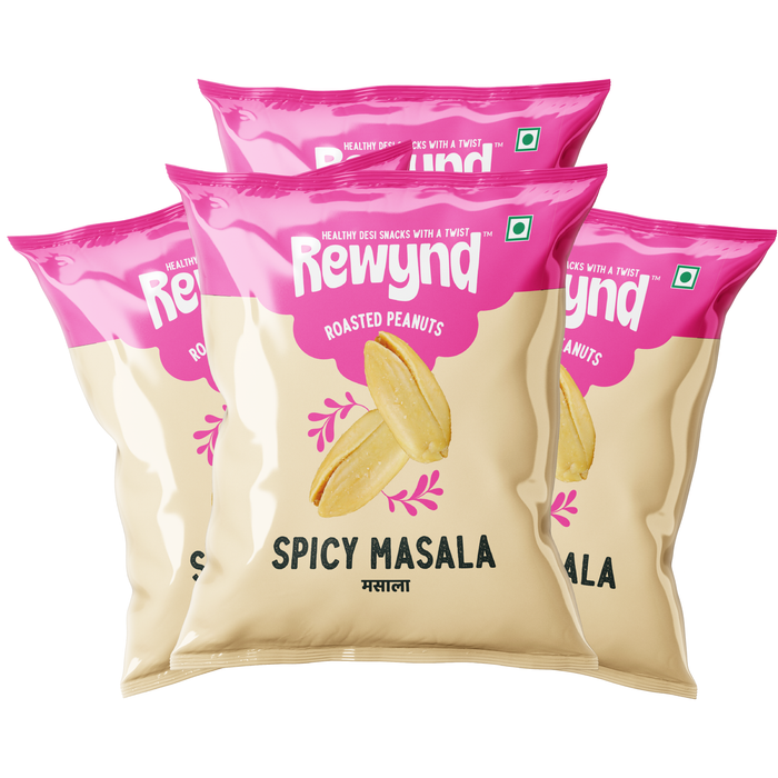 Rewynd Spicy Masala Peanut - Pack of 4 (4 x 140gm)
