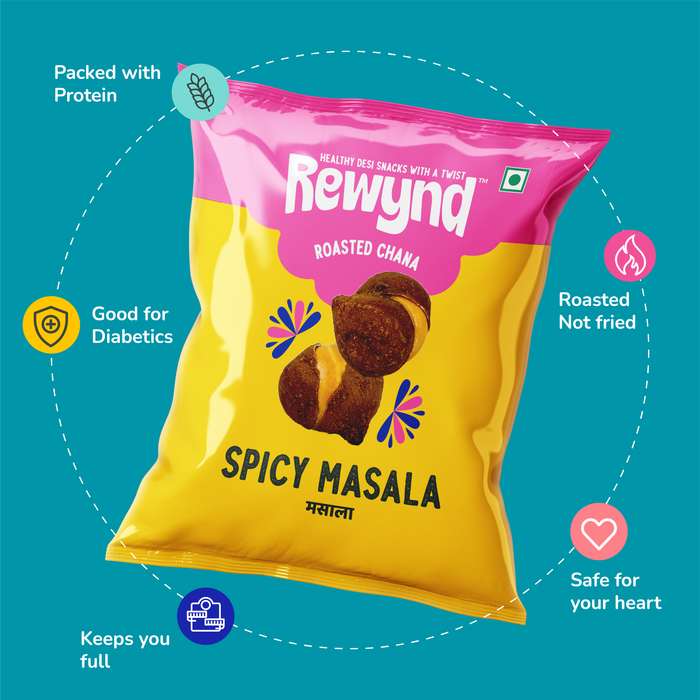 Rewynd Chana Spicy Masala- Pack of 4 (4 x 140gm)