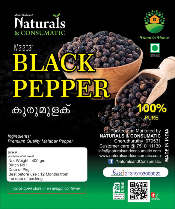 Kerala Special Extra Bold Black Pepper / Kali Mirch Whole